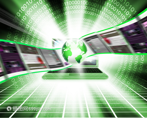 筆記本電腦屏幕全球計算機網(wǎng)絡的象征